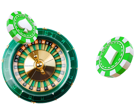 WorldEntertainment decorative casino graphic with slots.